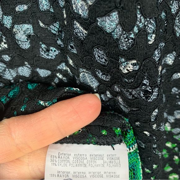 Missoni orange label Black Green ombré lace Mini Dress ~ 38/0 ~ EUC - Picture 7 of 16